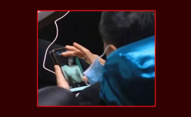 పార్లమెంట్‌లో నీలిచిత్రాలు చూస్తూ దొరికిపోయిన ఎంపీ