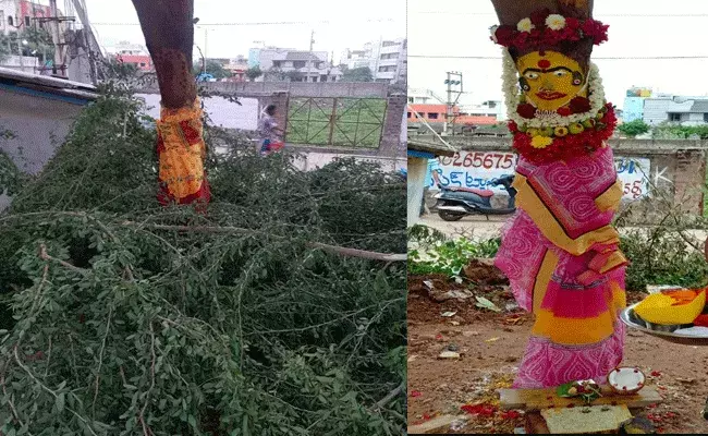 అమ్మవారి చెట్టు పట్ల అవమానకరంగా ప్రవర్తించి..వెళ్లేటప్పుడు ఏం చేశారంటే?