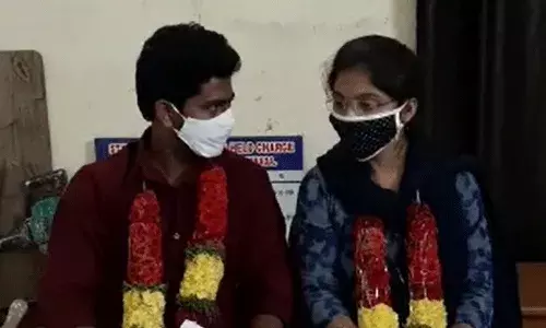 కాకినాడలో ప్రేమజంటకు పెళ్లి చేసిన పోలీసులు