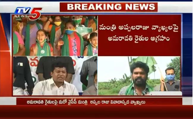 అమరావతి రైతులపై వివాదాస్పద వ్యాఖ్యలు చేసిన మంత్రి సిదిరి అప్పల రాజు అమరావతి రైతులపై వివాదాస్పద వ్యాఖ్యలు చేసిన మంత్రి సిదిరి అప్పల రాజు