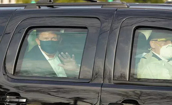 ట్రంప్ ఆసుపత్రి నుంచి బయటకు రావడం ఎన్నికల స్టంటేనా?