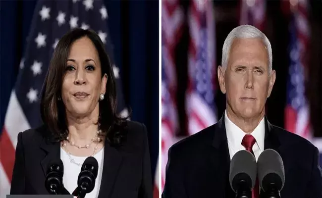 మైక్‌ పెన్స్‌పై ఆధిపత్యం కనబరిచిన కమలా హ్యారీస్‌