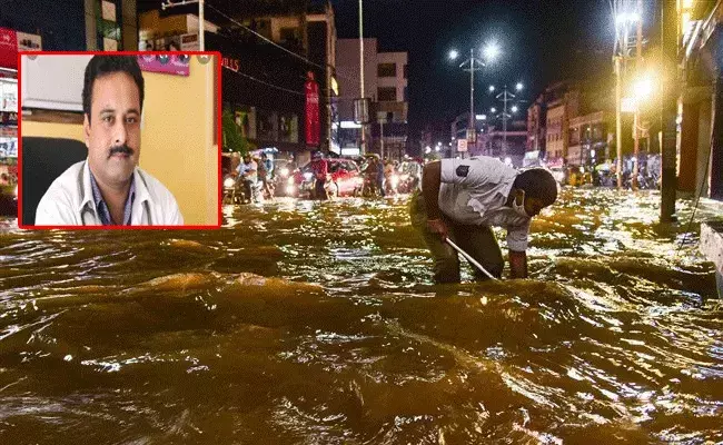 హైదరాబాద్లో వాన బీభత్సం.. సెల్లార్లోకి వర్షపు నీరు.. డాక్టర్ మృతి హైదరాబాద్లో వాన బీభత్సం.. సెల్లార్లోకి వర్షపు నీరు.. డాక్టర్ మృతి
