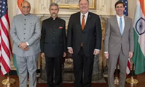 భారత్‌, అమెరికాల మధ్య నేడు కీలక 2+2 చర్చలు