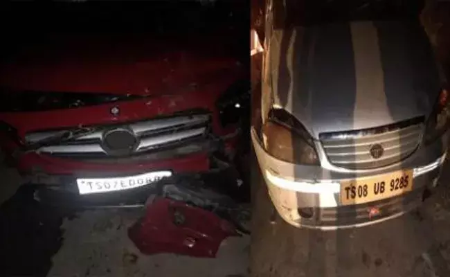 హైదరాబాద్‌ నగరంలో బెంజ్‌ కారు బీభత్సం