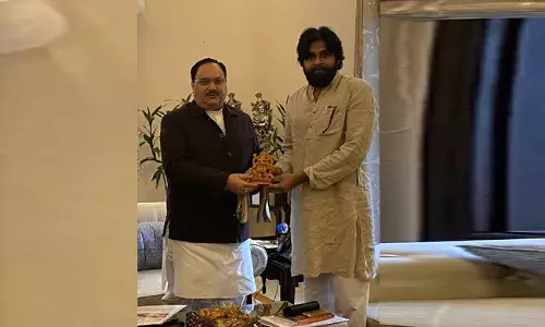 జేపీ నడ్డాతో జనసేన అధినేత పవన్‌ కల్యాణ్‌ భేటీ