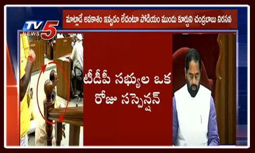 చంద్రబాబు సహా 13 మంది టీడీపీ ఎమ్మెల్యేల సస్పెన్షన్ చంద్రబాబు సహా 13 మంది టీడీపీ ఎమ్మెల్యేల సస్పెన్షన్