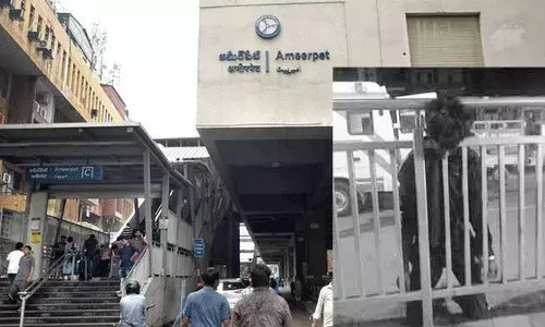 అమీర్పేట్ చౌరస్తాలో ఘోర ప్రమాదం.. మెట్రో రైలింగ్లో తల ఇరుక్కుని.. అమీర్పేట్ చౌరస్తాలో ఘోర ప్రమాదం.. మెట్రో రైలింగ్లో తల ఇరుక్కుని..