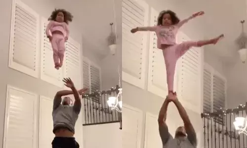 నాన్నా.. నేను పడను.. ఎందుకు భయం: వీడియో వైరల్