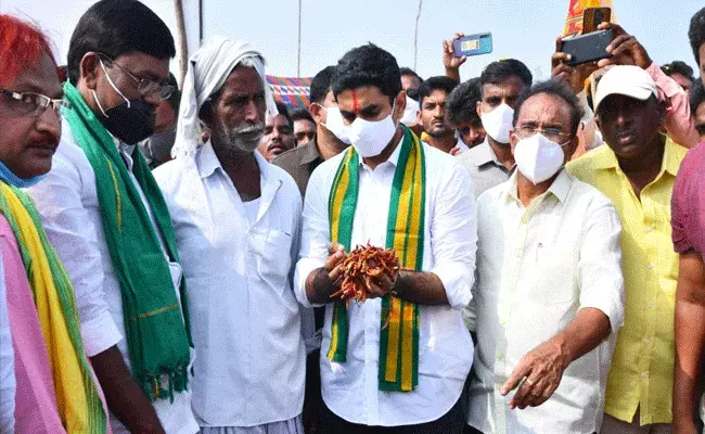 ప్రకాశం జిల్లా ఎర్రగొండపాలెంలో రైతు కోసం యాత్ర చేపట్టిన నారా లోకేశ్‌