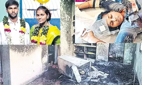 ప్రేమోన్మాది దాడిలో యువతి మృతి.. యువకుడి ఇంటికి నిప్పుపెట్టిన యువతి బంధువులు ప్రేమోన్మాది దాడిలో యువతి మృతి.. యువకుడి ఇంటికి నిప్పుపెట్టిన యువతి బంధువులు