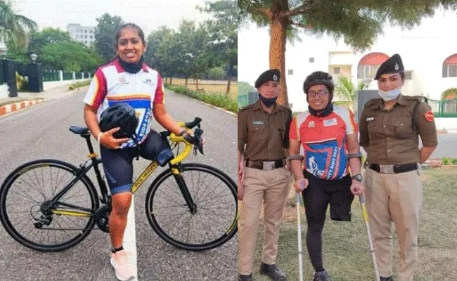 ఒంటి కాలుతో 3800 కిలో మీటర్ల సైకిల్ యాత్ర.. అడ్డురాని అంగవైకల్యం..