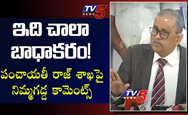 పంచాయతీరాజ్ శాఖ తీరు బాధాకరం : ఎస్ఈసీ పంచాయతీరాజ్ శాఖ తీరు బాధాకరం : ఎస్ఈసీ