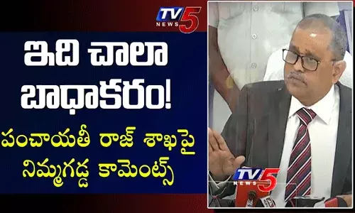 పంచాయతీరాజ్ శాఖ తీరు బాధాకరం : ఎస్ఈసీ పంచాయతీరాజ్ శాఖ తీరు బాధాకరం : ఎస్ఈసీ