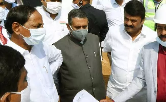 సచివాలయ నిర్మాణ పనులు పరిశీలించిన సీఎం కేసీఆర్! సచివాలయ నిర్మాణ పనులు పరిశీలించిన సీఎం కేసీఆర్!