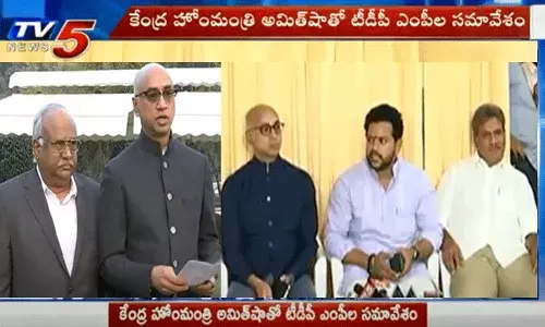 కేంద్ర హోంమంత్రి అమిత్‌షాతో టీడీపీ ఎంపీల సమావేశం