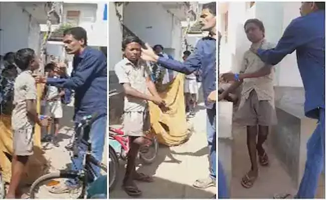 విద్యార్ధిపై చేయి చేసుకున్న ఏనుగుతుని హెడ్ మాస్టర్ సస్పెన్షన్ విద్యార్ధిపై చేయి చేసుకున్న ఏనుగుతుని హెడ్ మాస్టర్ సస్పెన్షన్