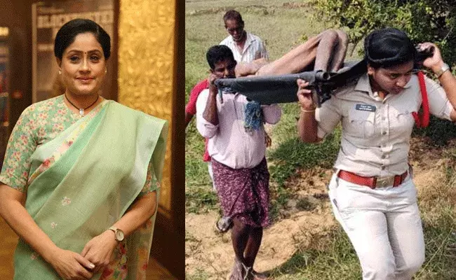 కర్తవ్యం సినిమా చూసి నాన్న.. ఎస్సై శిరీషను అభినందించిన విజయశాంతి