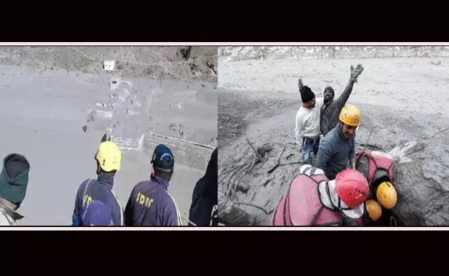 ఉత్తరాఖండ్లో జలప్రళయం.. పులకరించిపోయిన కార్మికుడు దృశ్యం వైరల్ ఉత్తరాఖండ్లో జలప్రళయం.. పులకరించిపోయిన కార్మికుడు దృశ్యం వైరల్