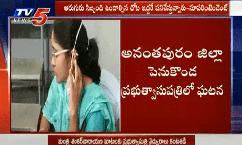మంత్రి శంకర్నారాయణ మాటలకు ప్రభుత్వాసుత్రి వైద్యురాలు కంటతడి మంత్రి శంకర్నారాయణ మాటలకు ప్రభుత్వాసుత్రి వైద్యురాలు కంటతడి