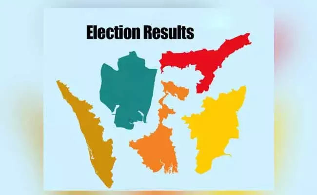 Five states Election Results 2021 :ఐదు రాష్ట్రాల్లో ఎన్నికల ఫలితాలు ఇలా..!