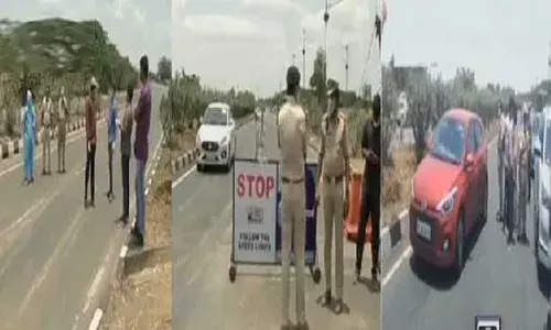 సరిహద్దు వద్ద ఏపీ కొవిడ్ అంబులెన్స్లు అడ్డగింత..! సరిహద్దు వద్ద ఏపీ కొవిడ్ అంబులెన్స్లు అడ్డగింత..!