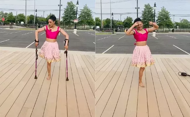 ఒంటి కాలితో చికినీ చమేలి డ్యాన్స్.. నెటిజన్లు ఫిదా..