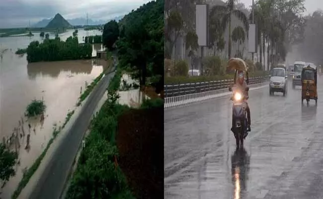 Rains in Andhra and Telangana Rains in Andhra and Telangana