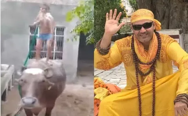 ఫన్నీ వీడియో: గేదెపై బుడ్డోడి స్నానం..సెహ్వాగ్ సరదా కామెంట్స్