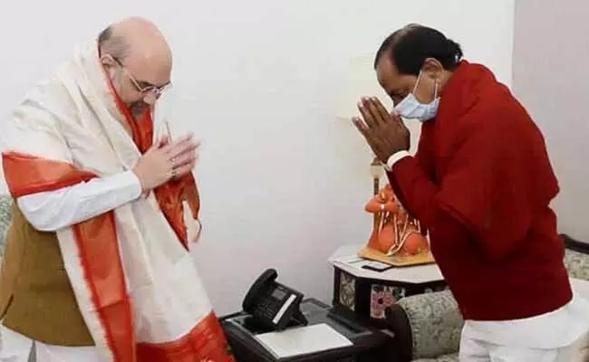 కాసేపట్లో కేంద్ర హోంమంత్రి అమిత్ షాతో సీఎం కేసీఆర్ భేటీ ..! కాసేపట్లో కేంద్ర హోంమంత్రి అమిత్ షాతో సీఎం కేసీఆర్ భేటీ ..!