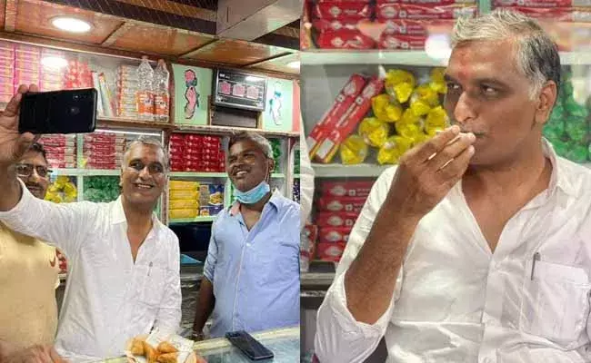 Harish Rao :  మీ దగ్గర టీ బాగుంటుంది.. చాయ్ తాగి కాసేపు యజమానితో మాట్లాడిన మంత్రి..! Harish Rao :  మీ దగ్గర టీ బాగుంటుంది.. చాయ్ తాగి కాసేపు యజమానితో మాట్లాడిన మంత్రి..!