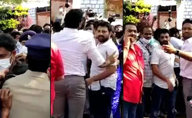 MAA Elections 2021: మా పోలింగ్ కేంద్రం వద్ద ఉద్రిక్తత.. పోలీసుల జోక్యం.. MAA Elections 2021: మా పోలింగ్ కేంద్రం వద్ద ఉద్రిక్తత.. పోలీసుల జోక్యం..