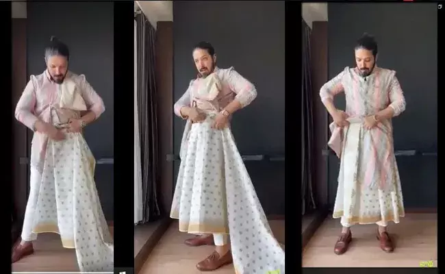 Saree Styling: ఈ కుర్రాడు కట్టినట్టుగా చీర కడితే అబ్బాయిలకు స్టైలిష్ లుక్..