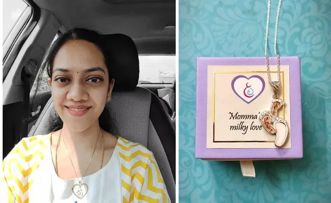 Breast Milk Jewellery: తల్లి పాలు, బొడ్డు పేగుతో ఆభరణాలు.. కర్ణాటక మహిళ వినూత్న ప్రయోగం.. Breast Milk Jewellery: తల్లి పాలు, బొడ్డు పేగుతో ఆభరణాలు.. కర్ణాటక మహిళ వినూత్న ప్రయోగం..