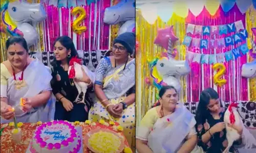 Hen Birthday Celebration: పుట్టినరోజు ఇలా కూడా చేస్తారా..! పెంపుడు కోడికి ఘనంగా బర్త్డే వేడుక.. Hen Birthday Celebration: పుట్టినరోజు ఇలా కూడా చేస్తారా..! పెంపుడు కోడికి ఘనంగా బర్త్డే వేడుక..