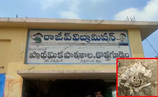 Nalgonda: ప్రాథమిక పాఠశాలలో అస్తిపంజరాల కలకలం.. Nalgonda: ప్రాథమిక పాఠశాలలో అస్తిపంజరాల కలకలం..