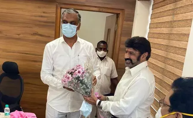 Balakrishna : మంత్రి హరీష్‌రావును కలిసిన ఎమ్మెల్యే నందమూరి బాలకృష్ణ