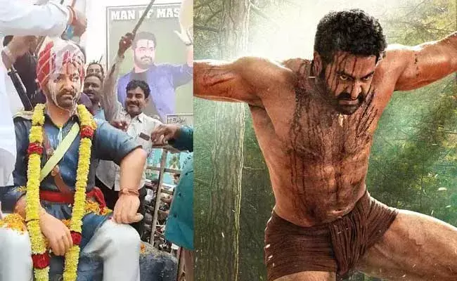 RRR - NTR :  RRR హవా ... NTRకి విగ్రహం.. ఆ పై పాలాభిషేకం..!