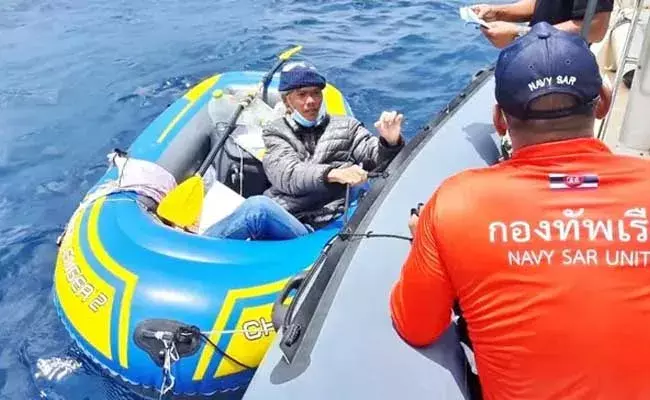 Thailand : భార్య కోసం భారత్​కు పడవపై .. నీ ప్రేమకి హ్యాట్సాఫ్ గురూ..!