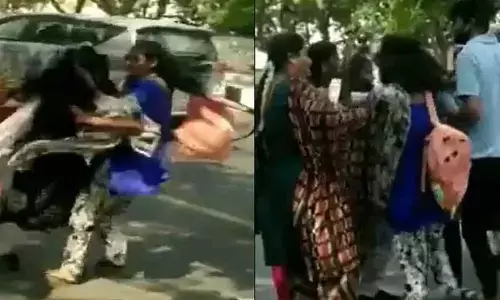 Chennai :  ఒక్క అబ్బాయి కోసం ఇద్దరు అమ్మాయిలు.. నా వాడు అంటూ రోడ్డు పైనే గొడవకి