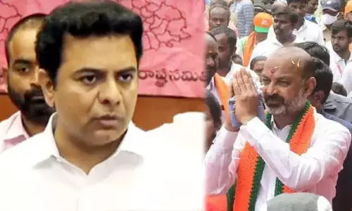 KTR: పాదయాత్రను అడ్డుకునే ఖర్మ మాకు పట్టలేదు- కేటీఆర్ KTR: పాదయాత్రను అడ్డుకునే ఖర్మ మాకు పట్టలేదు- కేటీఆర్