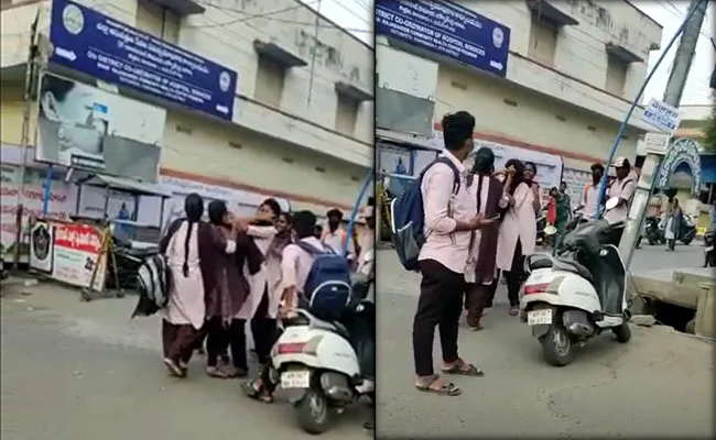 Vijayawada: విజయవాడలో రోడ్డుపైనే విద్యార్థినుల ఫైటింగ్.. ఒకరిపై మరొకరు పిడిగుద్దులతో.. Vijayawada: విజయవాడలో రోడ్డుపైనే విద్యార్థినుల ఫైటింగ్.. ఒకరిపై మరొకరు పిడిగుద్దులతో..