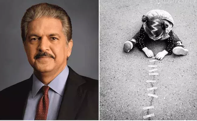 Anand Mahindra: ఆనంద్ మహీంద్రా పోస్ట్.. పగిలిన రోడ్డుకు కట్టు కడుతున్న చిన్నారి