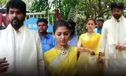 Nayan Vignesh: శ్రీవారిని దర్శించుకున్న కొత్తజంట.. తిరుమలలో నయన్ దంపతుల సందడి..