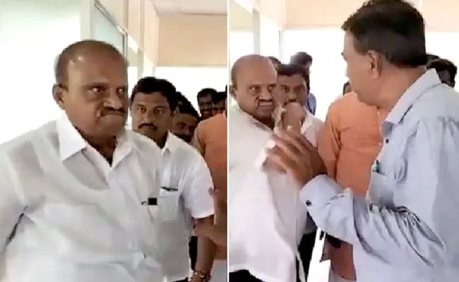 Karnataka: ప్రిన్సిపాల్ పై దాడి చేసిన ఎమ్మెల్యే.. వీడియో వైరల్.. Karnataka: ప్రిన్సిపాల్ పై దాడి చేసిన ఎమ్మెల్యే.. వీడియో వైరల్..