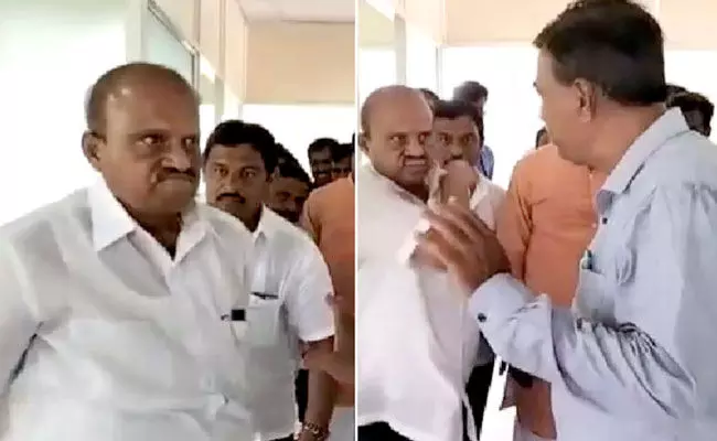 Karnataka: ప్రిన్సిపాల్ పై దాడి చేసిన ఎమ్మెల్యే.. వీడియో వైరల్.. Karnataka: ప్రిన్సిపాల్ పై దాడి చేసిన ఎమ్మెల్యే.. వీడియో వైరల్..