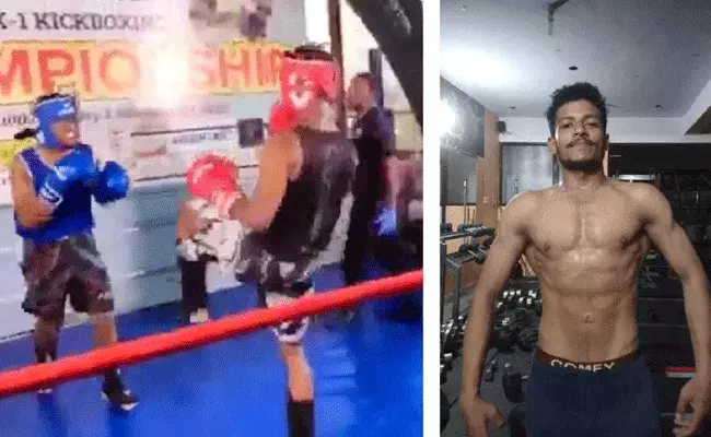 Kick Boxing : మ్యాచ్ మధ్యలోనే కుప్పకూలిపోయాడు.. నాసిరకమైన రింగ్ ఏర్పాట్లే కారణం..
