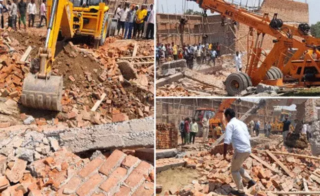 Delhi: ఢిల్లీలో కూలిన గోడౌన్ గోడ.. ఆరుగురు మృతి..