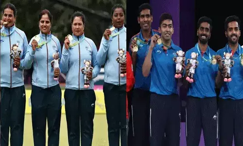 Common wealth Games : వరుస మెడల్స్తో సత్తా చాటుతున్న భారత్.. Common wealth Games : వరుస మెడల్స్తో సత్తా చాటుతున్న భారత్..