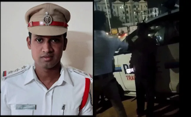 Hyderabad : ఓవరాక్షన్ చేసిన ఆ ట్రాఫిక్ సీఐ.. Hyderabad : ఓవరాక్షన్ చేసిన ఆ ట్రాఫిక్ సీఐ..